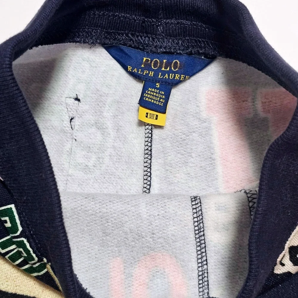 NWOT Polo Ralph Lauren Boys 5 2pc Set Colorblock Hoodie Sweatshirt Jogger Pants